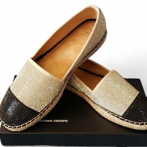 Women's Black and silver  Espadrilles